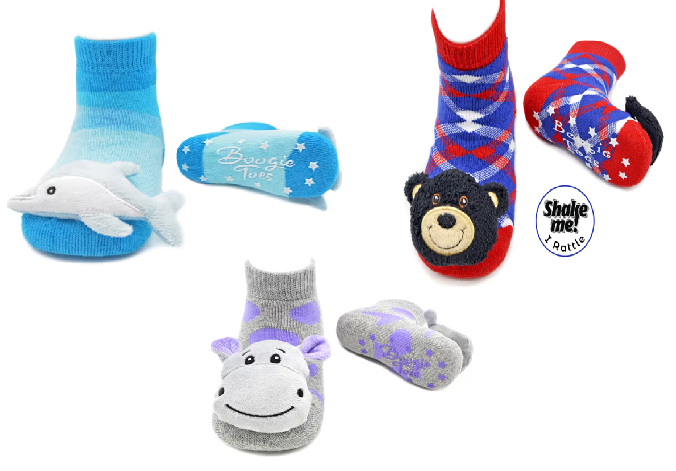 LIVENTI BOOGIE TOES RATTLE SOCKS SET OF 3