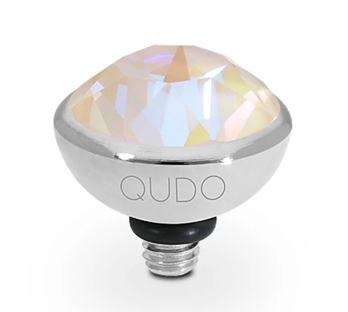 QUDO BOTTONE 10MM IVORY CREME DELIGHT SILVER TOPPER