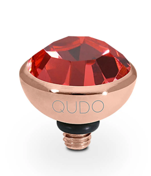 QUDO BOTTONE 10MM PADPARADSCHA ROSE GOLD TOPPER