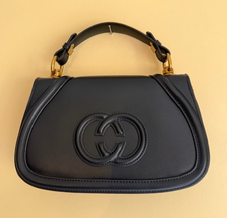 NEW YORK BLACK FAUX LEATHER SHOULDER BAG 80082