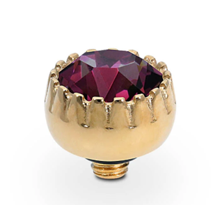 QUDO LONDON TOPPER 8MM SMALL AMETHYST ROSEGOLD