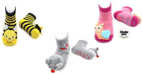 LIVENTI BOOGIE TOES RATTLE SOCKS SET OF 3