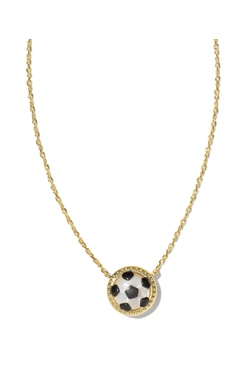 KENDRA SCOTT NECKLACE SOCCER GOLD IVORY MOTHER OF PEARL