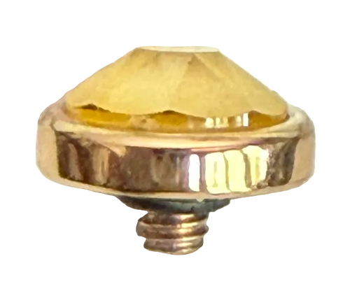 QUDO CANINO 9 MM YELLOW TOPPER ROSE GOLD