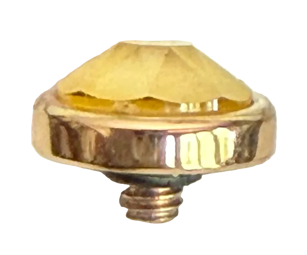 QUDO CANINO 9 MM YELLOW TOPPER ROSE GOLD