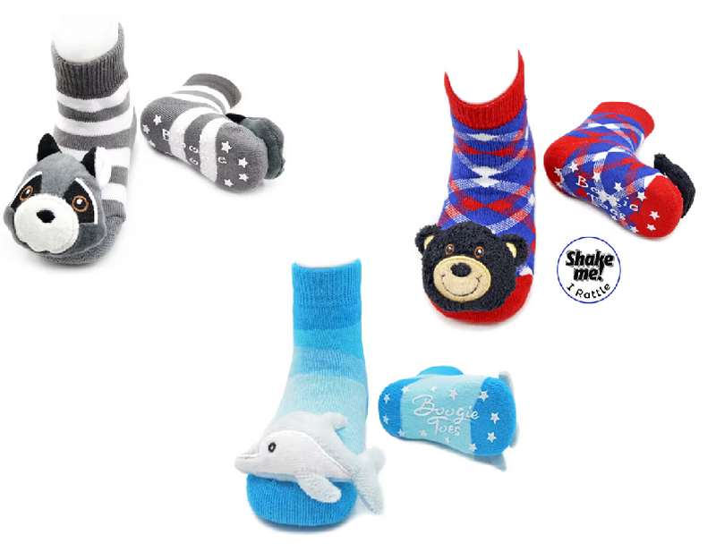 LIVENTI BOOGIE TOE RATTLE SOCKS SET OF 3