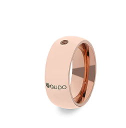 QUDO BASIC BIG ROSEGOLD RING