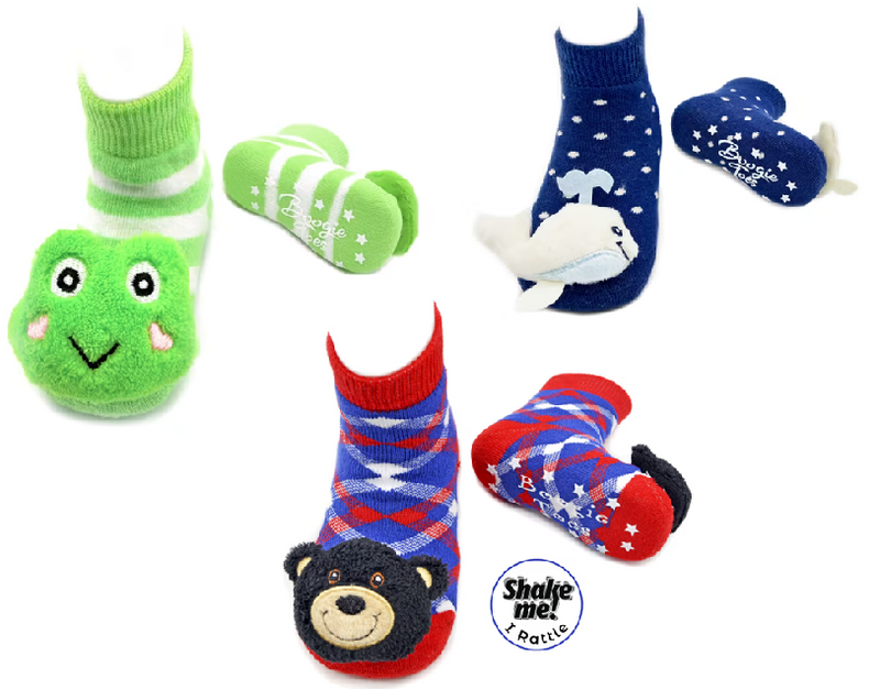 LIVENTI BOOGIE TOE RATTLE SOCKS SET OF 3