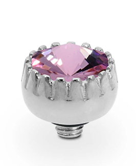 QUDO LONDON TOPPER 8MM SMALL LIGHT AMETHYST SILVER