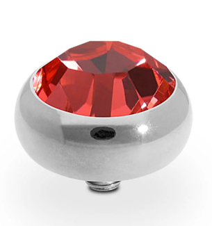 QUDO SESTO 10MM PADPARADSCHA SILVER TOPPER