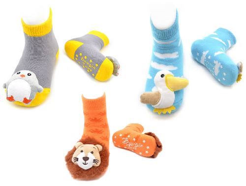 LIVENTI BOOGIE TOE RATTLE SOCKS SET OF 3