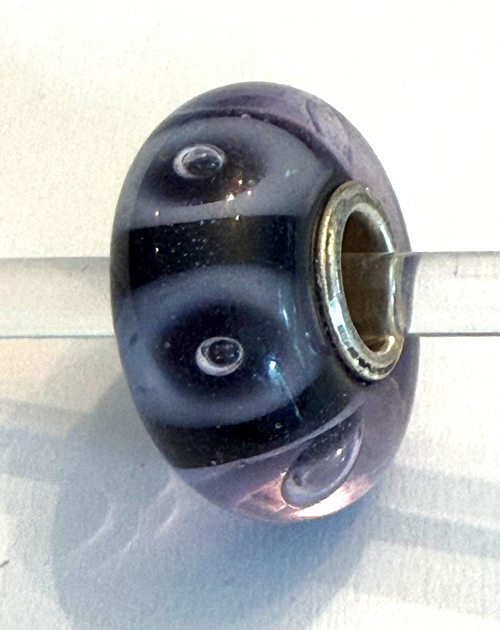 TROLLBEAD UNIVERSAL UNIQUE DARK PURPLE/LILAC BUBBLE BEAD