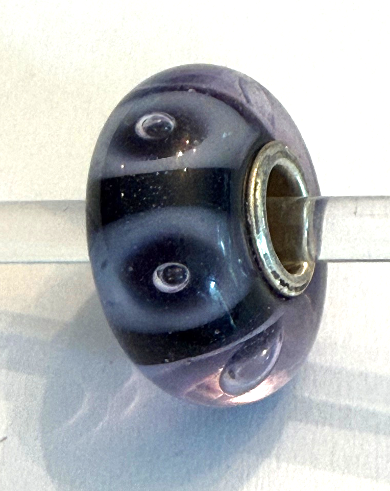 TROLLBEAD UNIVERSAL UNIQUE DARK PURPLE/LILAC BUBBLE BEAD