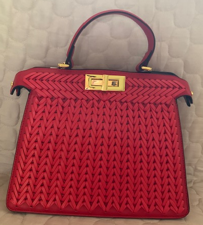 NEW YORK RED WOVEN BAG 60248