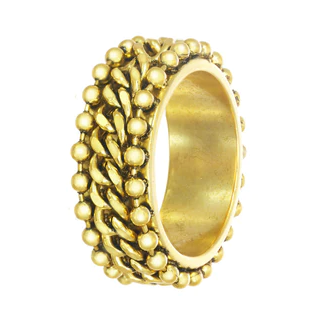 TOVA RING KATIE GOLD: antique gold plated setting, size 8