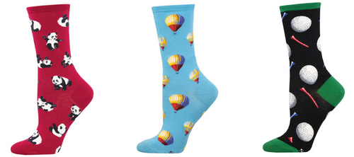 LADIES SOCKS SET OF 3 PAIR / CUDDLE PUDDLE & HOT AIR & TEE IT UP