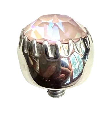 QUDO LONDON TOPPER BIG 10.5MM DUSTY PINK DELIGHT SILVER