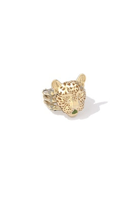 KENDRA SCOTT RING MAURA JAGUAR STATEMENT GOLD SAGE SERPENTINE SIZE 7