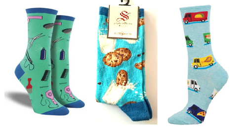 LADIES SOCKS SET OF 3 PAIR / HAIR NECESSITIES & MMM COOKIES & FOOD TRUCK