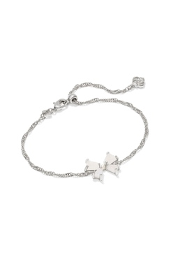 KENDRA SCOTT BRACELET BLAIR BOW SM CHAIN RHODIUM IRIDESCENT DRUSY