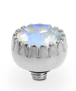 QUDO LONDON TOPPER 8MM SMALL SERENE GRAY SILVER