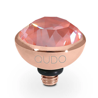 QUDO BOTTONE 10MM CRYSTAL MAROON IGNITE ROSE GOLD TOPPER