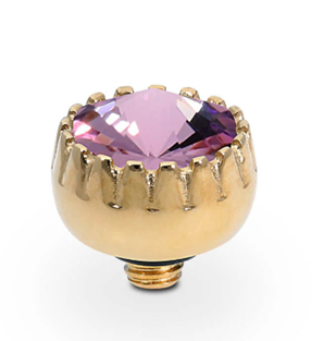 QUDO LONDON TOPPER 8MM SMALL LIGHT AMETHYST ROSEGOLD
