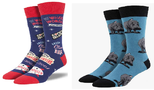 MEN'S SOCKS SET OF 2 PAIR CONEY ISLAND & HIP HIPPORAY