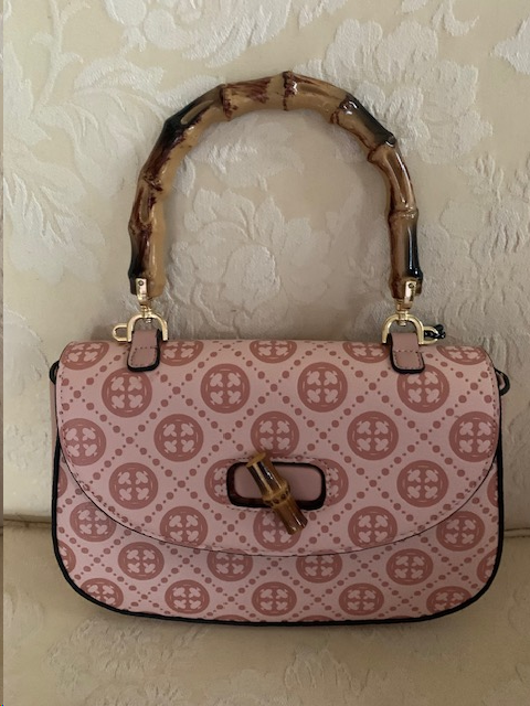 NEW YORK SMALL PINK PRINT HANDBAG 15404