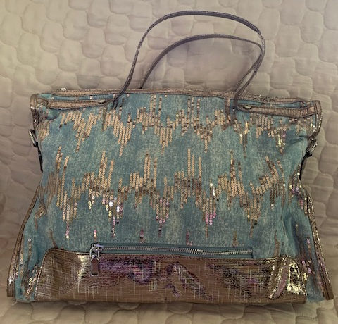 NEW YORK DENIM SEQUIN BAG 60246