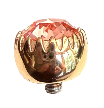 QUDO LONDON TOPPER BIG 10.5MM ORANGE GLOW ROSE GOLD
