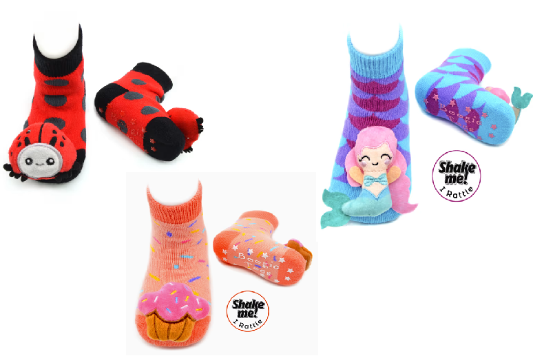 LIVENTI BOOGIE TOE RATTLE SOCKS SET OF 3