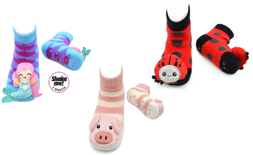 LIVENTI BOOGIE TOES RATTLE SOCKS SET OF 3