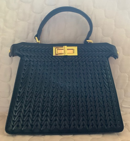 NEW YORK BLACK WOVEN BAG 60250