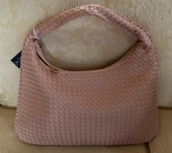 NEW YORK LARGE PINK WOVEN TOTE 15411