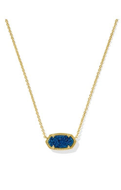 KENDRA SCOTT NECKLACE ELISA GOLD BLUE DRUSY (Copy)