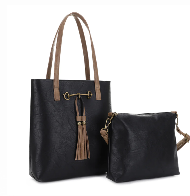 LIZ SOTO JANE HORSE BIT TOTE BLACK 49214