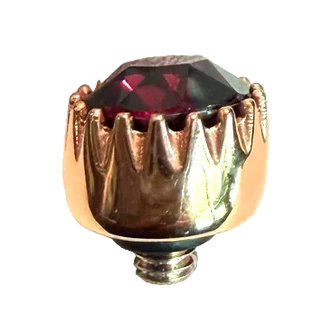 QUDO LONDON TOPPER 8MM SMALL GARNET ROSEGOLD