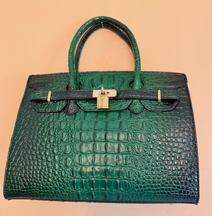 NEW YORK GREEN FAUX LEATHER BAG 61181