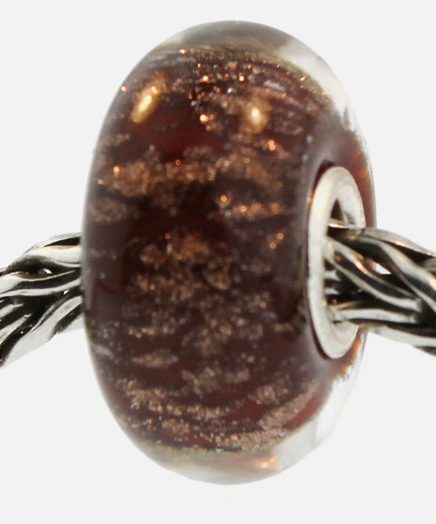 TROLLBEAD BROWN DESERT GLASS BEAD