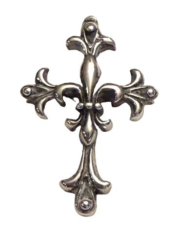 HERITAGE FLEUR DE LIS CROSS EARRINGS