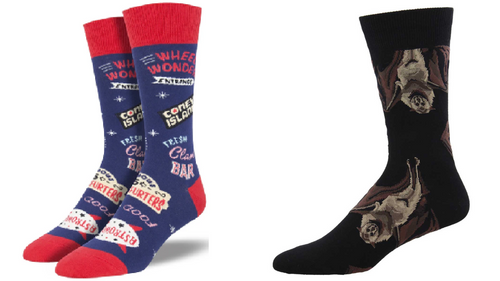 MEN'S SOCKS SET OF 2 PAIR CONEY ISLAND & GOING BATTY