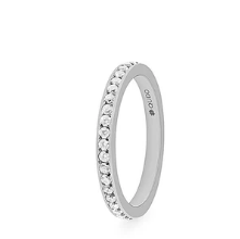 QUDO SPACER ETERNITY SMALL SILVER RING