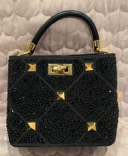 NEW YORK BLACK CRYSTAL BAG 60461