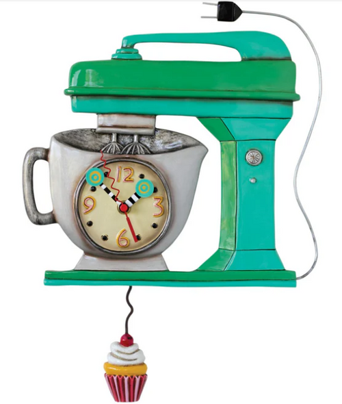 VINTAGE MIXER CLOCK GREEN