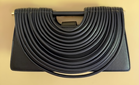 NEW YORK BLACK FAUX LEATHER ROPE BAG 61163