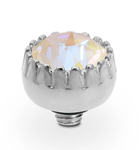 QUDO LONDON TOPPER 8MM SMALL IVORY CREME DELIGHT SILVER