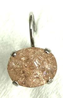 MARIANA EARRINGS: champagne ice stones in 1/2" silver rhodium setting, lever back
