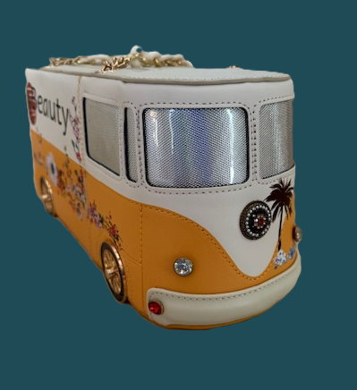 NEW YORK YELLOW/WHITE HIPPIE BUS BAG 61178