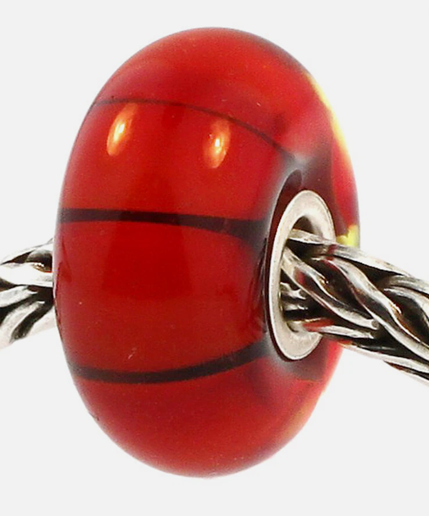 TROLLBEAD PUMPKIN GLASS BEAD